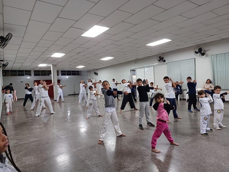 Aula infantil de capoeira